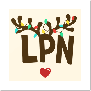 LPN Nurse Christmas Posters and Art